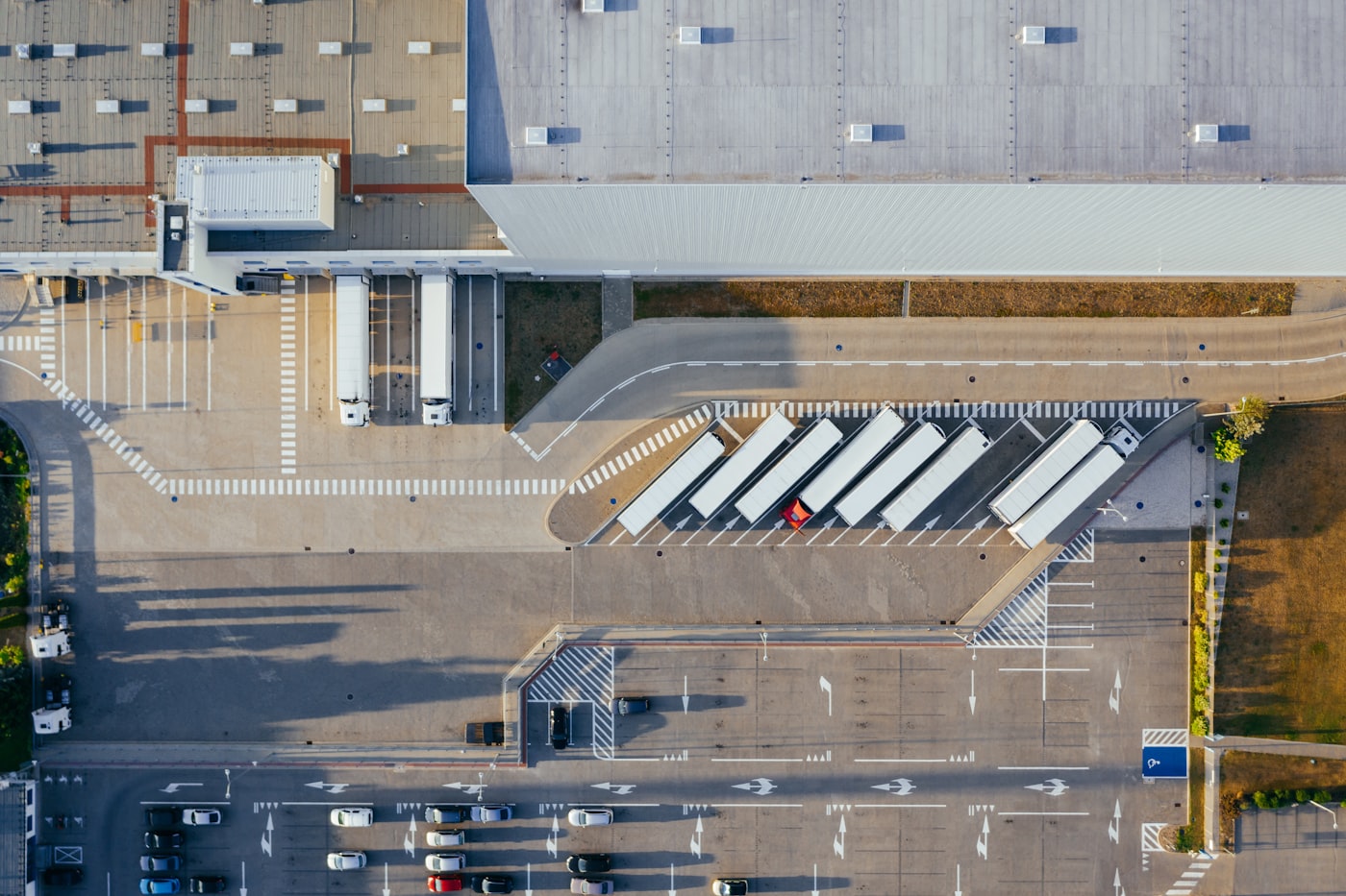 Shipping containers stacked at a port terminal